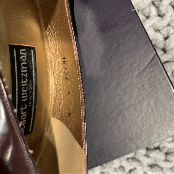 Vtg Stuart Weitzman Prune Patent Stilettos Sz9M - Picture 7 of 8
